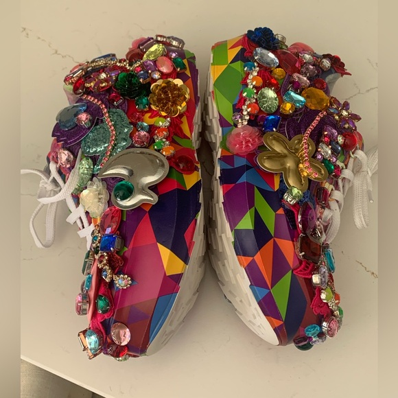 Comme Des Garçons x Salomon glass crystal embellished sneakers Size 6.5 US Women - Picture 9 of 16
